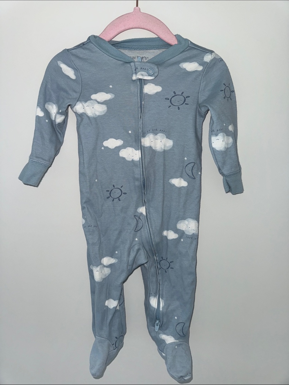 Carter's Blue Cloud & Moon Footed Pajamas